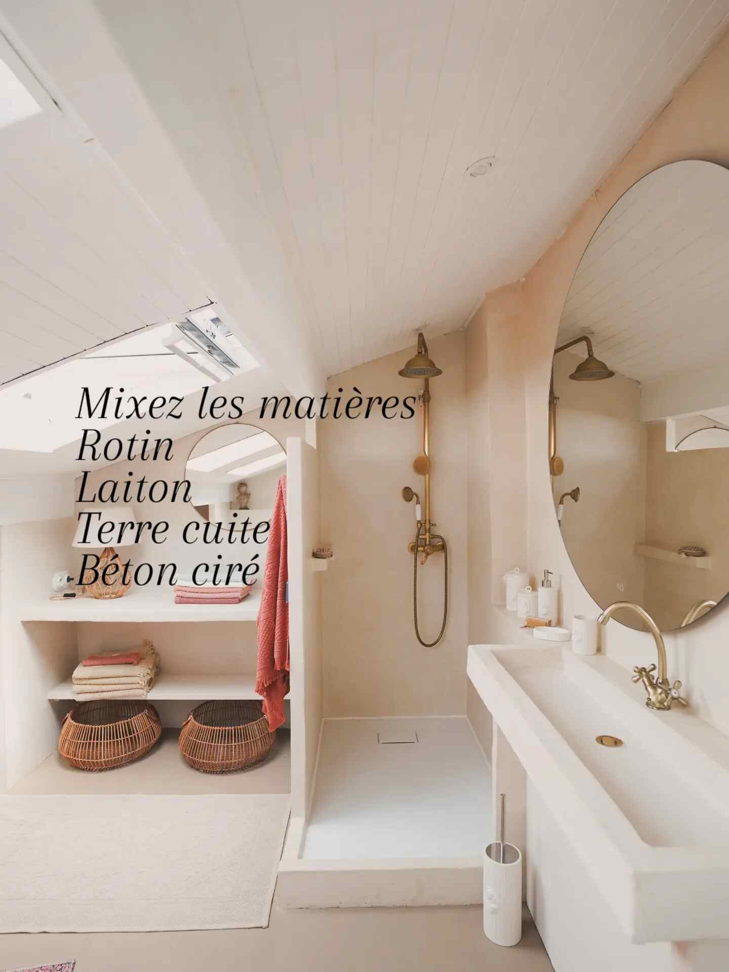 Matières naturelles Salle de Bain Charme